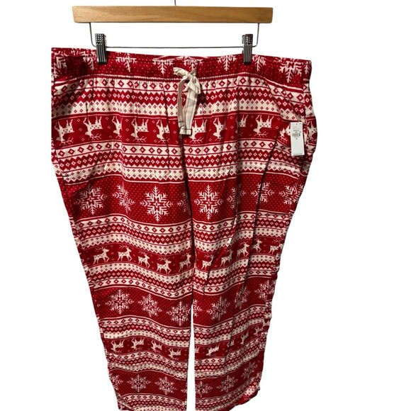 Old Navy Men’s Flannel Reindeer Pajama/Lounge Pants Size XL NWT - Picture 3 of 12